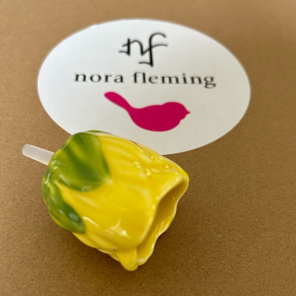 Nora Fleming Yellow Tulip tooth pick holder Mini- perfect condition - Picture 2 of 2